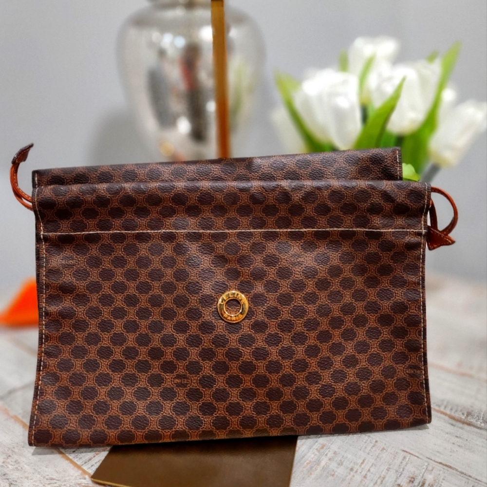 Celine Foldover Drawstring Bag/clutch